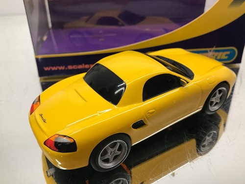 SCALEXTRIC C2608 PORSCHE BOXSTER SLOT CAR -YELLOW 1:32- GOOD IN BOX - Picture 8 of 9