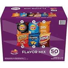 Frito-Lay Flavor Mix Chips and Snacks Variety Pack 50 Count 