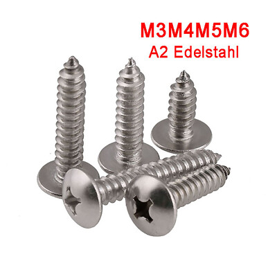 M3M4M5M6 Truss Head Sheet Metal Self Tapping Screws 304 A2 Stainless Wood Screw