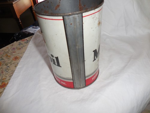 Vintage Mobiloil Gargoyle Motor Oil Can 1 Quart Empty - Picture 4 of 6