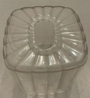 Lucite Plastic Acrylic Tissue Box Holder  Square Cube Fluted Lobed Linear Ribbed