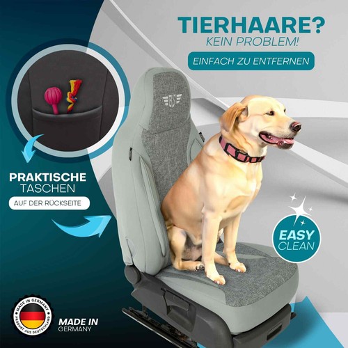 Fundas de asiento de autocaravana Pilot adecuadas para Citroën Van (gris) - Imagen 12 de 13