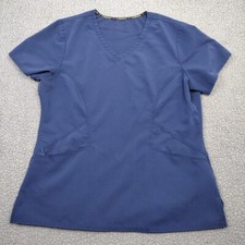Careisma Scrub Top Womens Large Blue V-Neck
