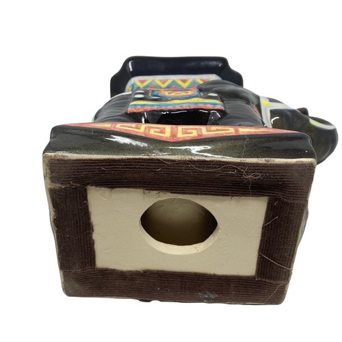 Vintage 70s Ceramic Elephant Stool Seat Garden Hand Painted 9x5 - Picture 7 of 7