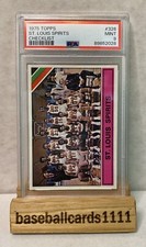 1975 Topps #326 St. Louis Spirits Checklist PSA 9 MINT G33