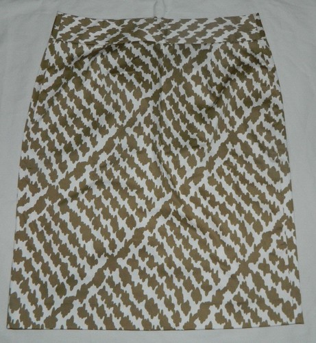 New Women J. Crew Multi-color Geometric Straight Pencil Casual Work Skirt Size 4 - Picture 1 of 3