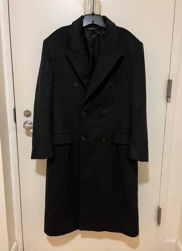 Louis Dell Olio 40R/50R Loropiana 100 % Cashmere Charcoal Overcoat