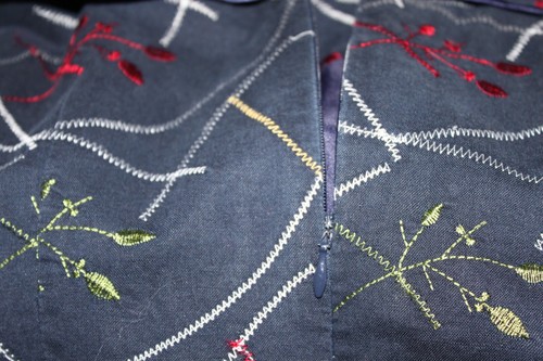 vintage 1960's size 18 linen dress embroidered mermaid cut by Basic unique rare - Picture 9 of 12