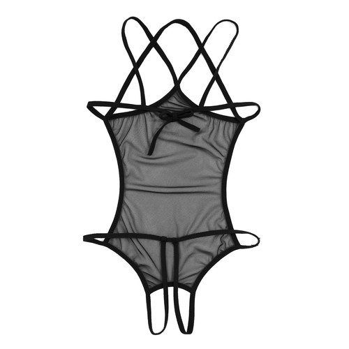 Women Bodysuit Halter Jumpsuit Fit Playsuit Nightclub Underwear Cut Out Leg Hot - Picture 15 of 19