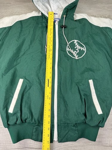 Vintage Rennoc Jacket Raiders Baseball Puffer Full Zip Hoodie Sports Coat Mens L - Picture 17 of 21
