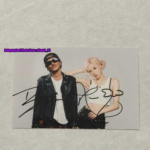 ROSE & Bruno Mars exclusive Autographed Photo 4*6 BLACKPINK ROISE Singed Photo - Picture 8 of 8