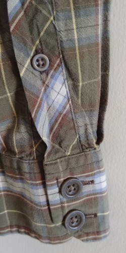 MENS TIMBERLAND EARTH KEEPER LONG SL UTILITY PLAID SZ M GREEN SHIRT - Picture 3 of 5