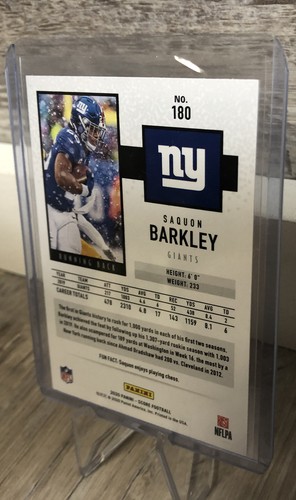 Score Yellow Border Saquon Barkley New York Giants #180 2020 - Imagen 6 de 6