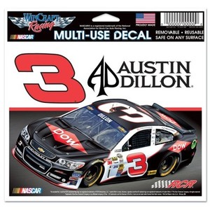 New-NASCAR-3-Austin-Dillon-DOW-Ultra-Decal-4-1-2-034-BY-6-034