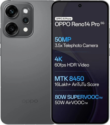OPPO Reno 14 Pro 5G (Grey 256GB 12GB RAM) Dimensity 8450 NFC Global Version. - 第 1/12 張圖片