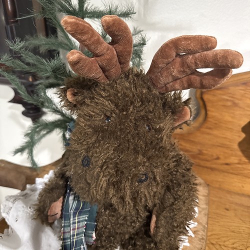 Peluche Boyds Bears 19" Bismarck Moose articulado años 90 Cabincore naturaleza al aire libre - Imagen 2 de 8