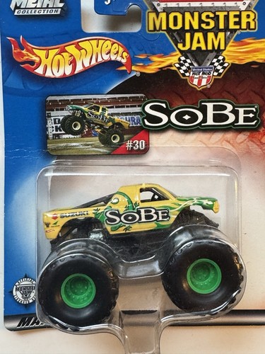 Hot Wheels Monster Jam SOBE Yellow Monster NEW 1:64 2002 HTF VTG Chevy NIP NOS - Picture 3 of 8