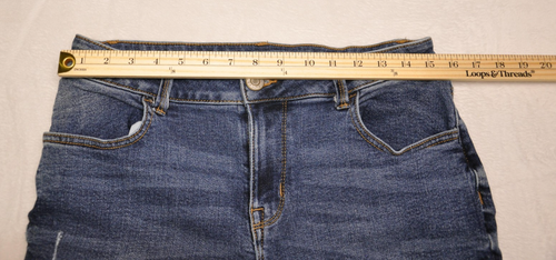 Maurices Jeans Womens 12 Regular Blue High Rise Stretch Skinny Denim Distressed - Picture 7 of 9