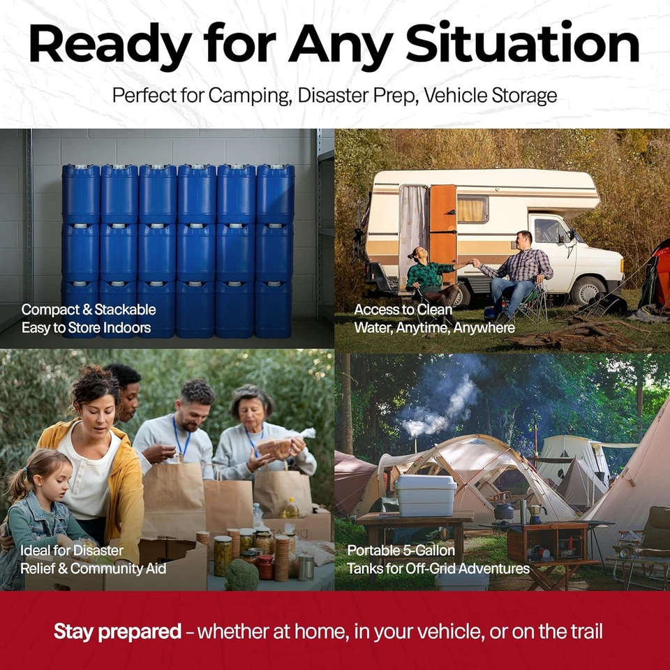 Contenedores de almacenamiento de agua de emergencia Legacy Premium de 10 galones, a largo plazo 5 Foto 4 de 4