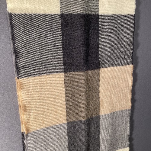 John Hanly Scarf 100% Extra Fine Merino Wool Grey Ivory Beige Ireland - Picture 6 of 7
