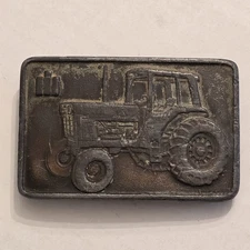 Vintage International Harvester Belt Buckle 1980s Spec-Cast Brushed Brass Finish