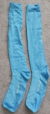 lot 20 prs UNBRANDED Unisex sz L Kids Lt Blue Baseball Tube Socks Softball Long