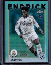 2024-25 Topps Chrome UEFA Endrick RC Aqua Refractor Rookie #/199 Real Madrid
