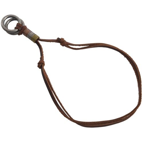 Moda Hombres Retro Cuero Cordón Collar Círculo Colgante Joyería Regalo C2W18581 - Imagen 2 de 8