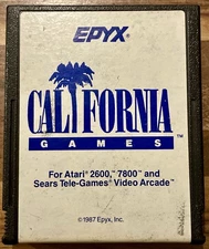 CALIFORNIA GAMES Atari 2600 Cartridge Tested Works Great 