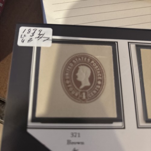 Lincoln Stamps CUT SQUARE 4 CENT, BROWN, Brown On Amber 1899 - Picture 4 of 9