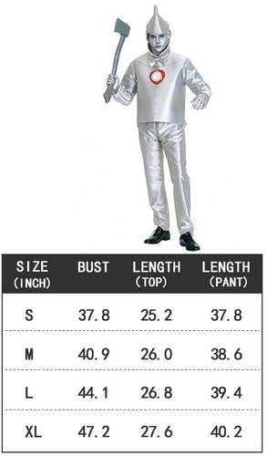 Kids Cosplay Tin Man Costume Parent-children Iron Man Wizard of Oz Outfit - Picture 24 of 27