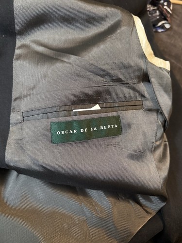 Oscar De La Renta Men’s Three Button Suit Jacket Black Size 42S - Picture 6 of 7