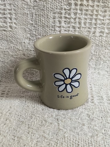Life Is Good Coffee Cup Mug Daisy Flower Do What You Like What You Do Green - Picture 6 of 7