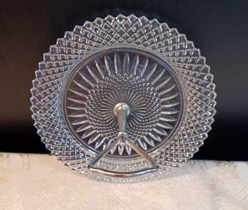 Placa Diamond Point de Fostoria Tidbit con mango -8" - Imagen 2 de 2