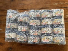 18 balls of KFI STREAMERS Novelty Ribbon Yarn #05 Blue Navy Knitting Fever