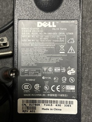 Genuine Dell PA-1900-02D2 Power Supply Ac Adapter19.5V 4.62A 90W U7809