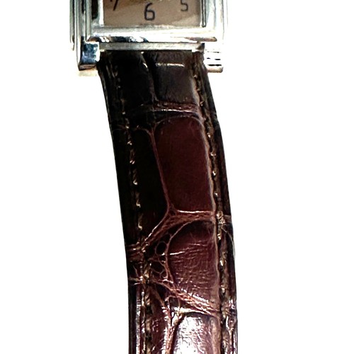 Tiffany Damen Resonator Uhr Tank Curvex Stil mit lachsfarbenem Zifferblatt Klassiker - Bild 9 von 10
