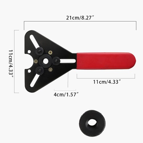 Llave de compresor de aire acondicionado llave de trinquete acero aire acondicionado herramienta removedora de embrague - Imagen 7 de 8