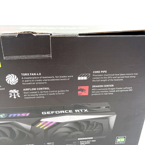 MSI GeForce RTX 3060 12GB Gaming X Graphics Card 12GB 15 Gbps GDRR6 w/Box - Picture 20 of 24