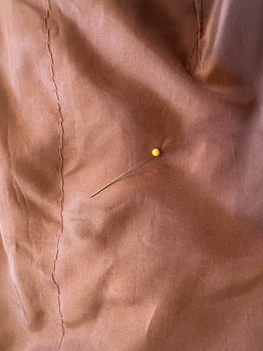 Vintage 50er Jahre POLMARKs MAUVE TRANSPARENT CHIFFON GERAFFT RAFFUNG KORSETT COCKTAILKLEID - Bild 21 von 23