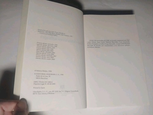 LIBRO ROBERTO BOLAÑO. LOS DETECTIVES SALVAJES. ANAGRAMA 2009. BUEN ESTADO. - Imagen 9 de 10