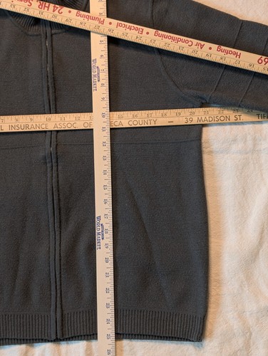 Ibex Full Zip Sweater 100% Merino Wool Knit Olive Green Men's Medium Embroidered - Picture 8 of 10