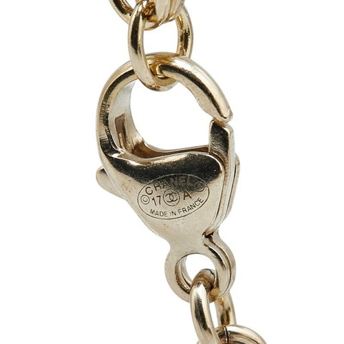Chanel Coco Mark Necklace Light Blue Gold Plated Women's CHANEL GZl174ms - Picture 5 of 7