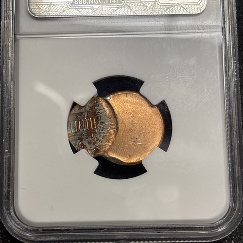 LINCOLN 1C STRUCK OFF CENTER MINT ERROR MS 64 RD NGC Graded Major Error - Picture 8 of 10