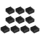 10 Pcs Dissipateur Chaleur 9x9x5mm Aluminium Dissipateur Chaleur avec Autocollant Bleu Thermique Noir