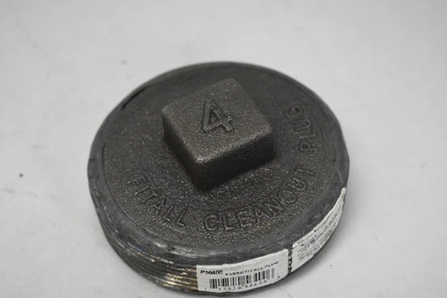 Jones Stephens P56400 4 Lead Fitting All Plug Fit All Cleanout Plug Cast Iron - Picture 7 of 7