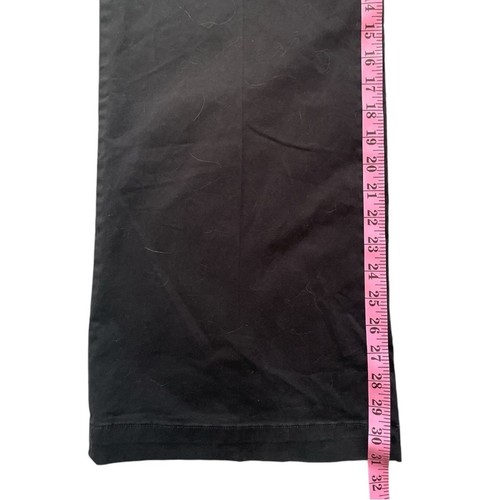 GAP Women’s Khaki Pants Flare Leg High Rise Black Sz 12 Stretch Flat Front - Picture 14 of 14
