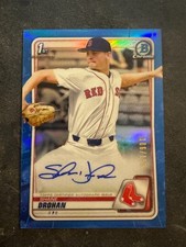 2020 Bowman Chrome Draft Shane Drohan Blue Refractor Auto #106/150