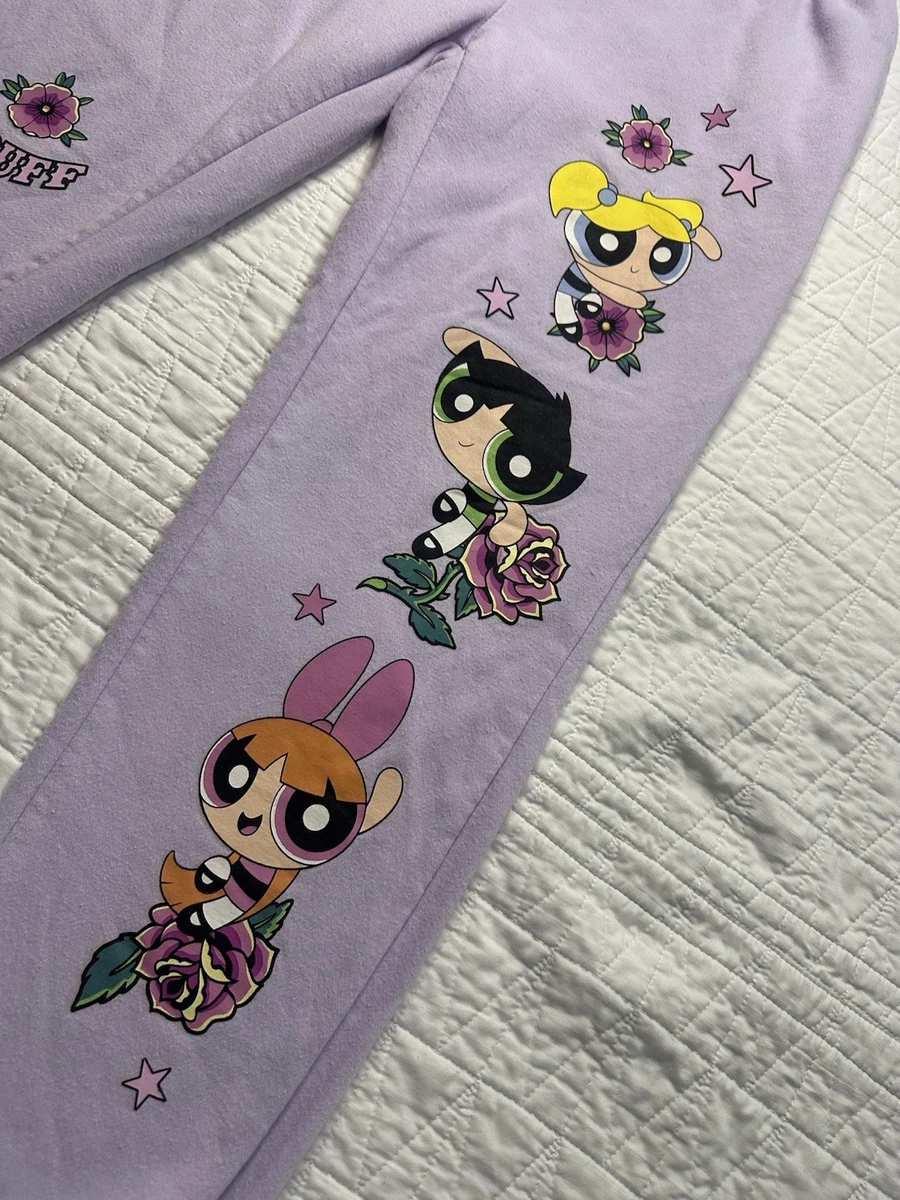Pantalones deportivos de lana púrpura Cartoon Network Powerpuff para niñas niñas