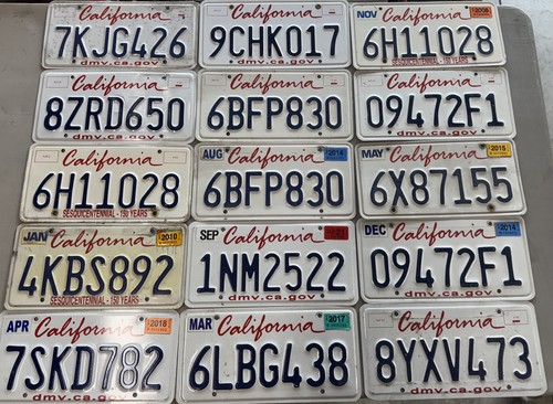 40 California 10 Washington - 50 Nummernschilder Lot geprägt schön